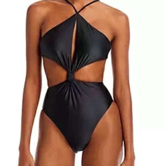 PQ Swim Black Hayden Cut Out One Piece Sz S NWT - Picture 1 of 15